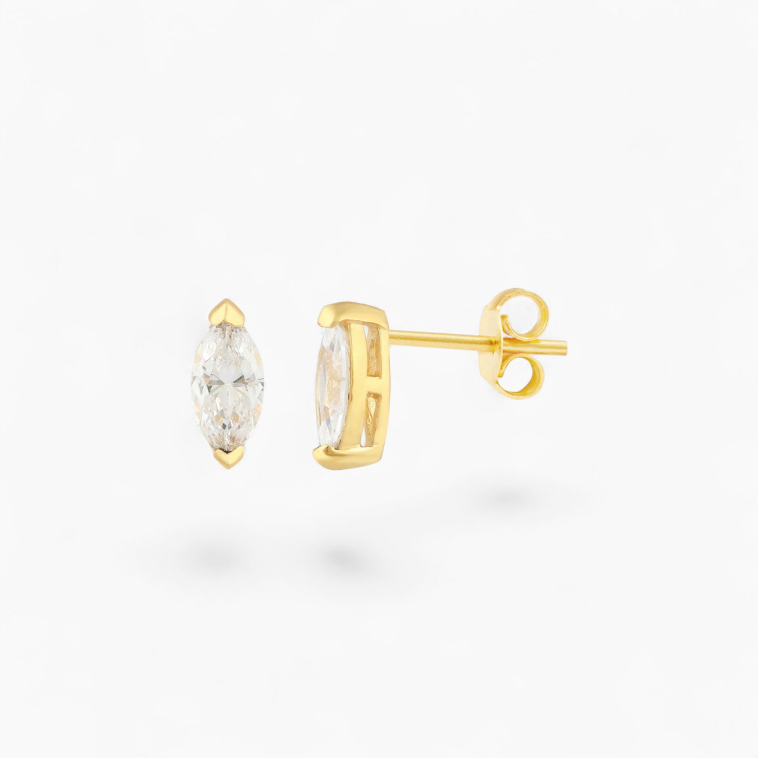 SMALL MARQUISE DIAMANTÉ STUD - Gold