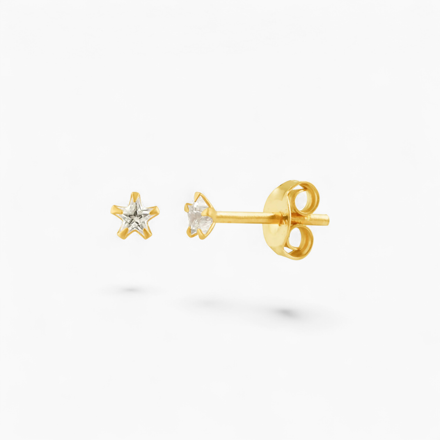 MINI STAR DIAMANTÉ STUD - Gold