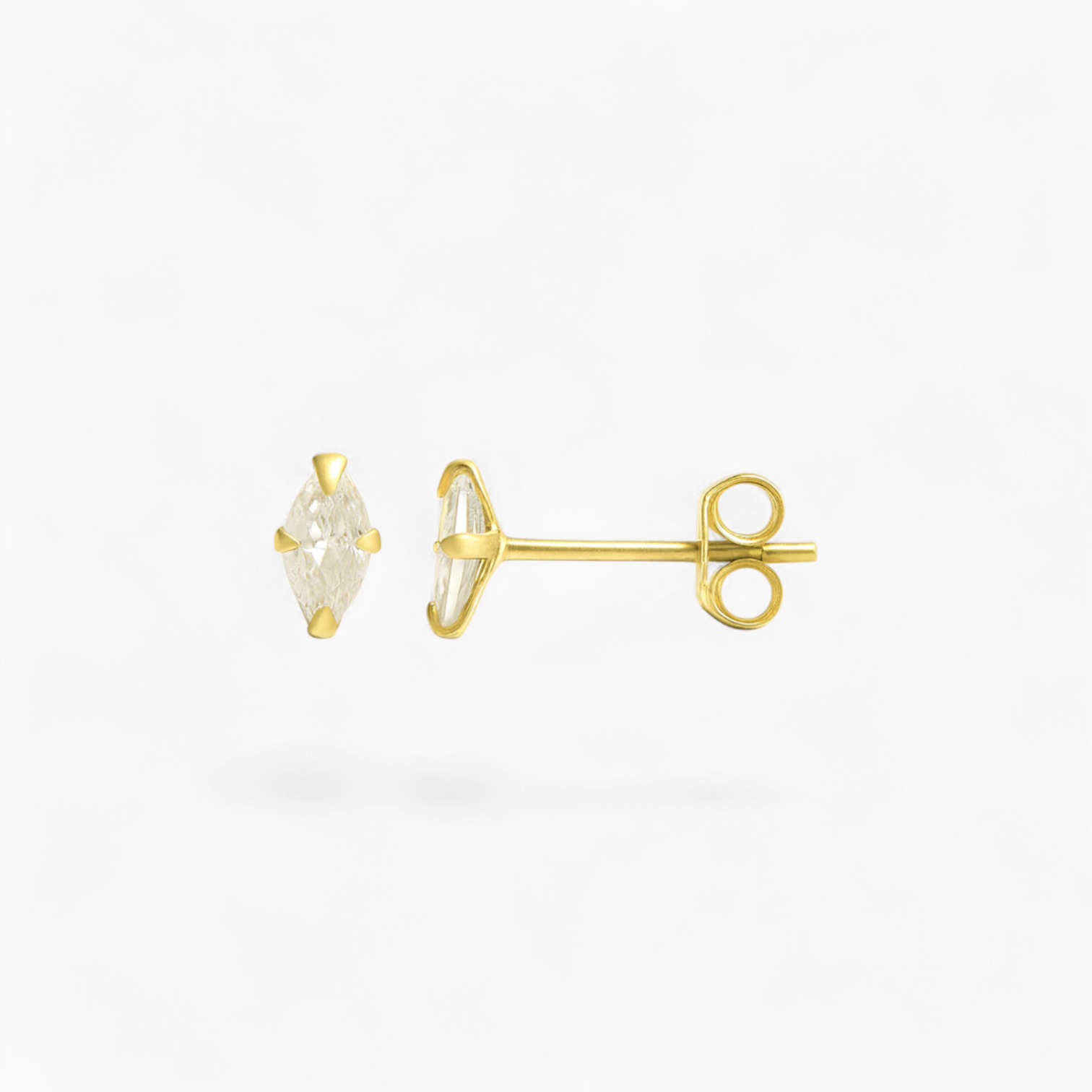 MINI MARQUISE DIAMANTÉ STUD - Gold