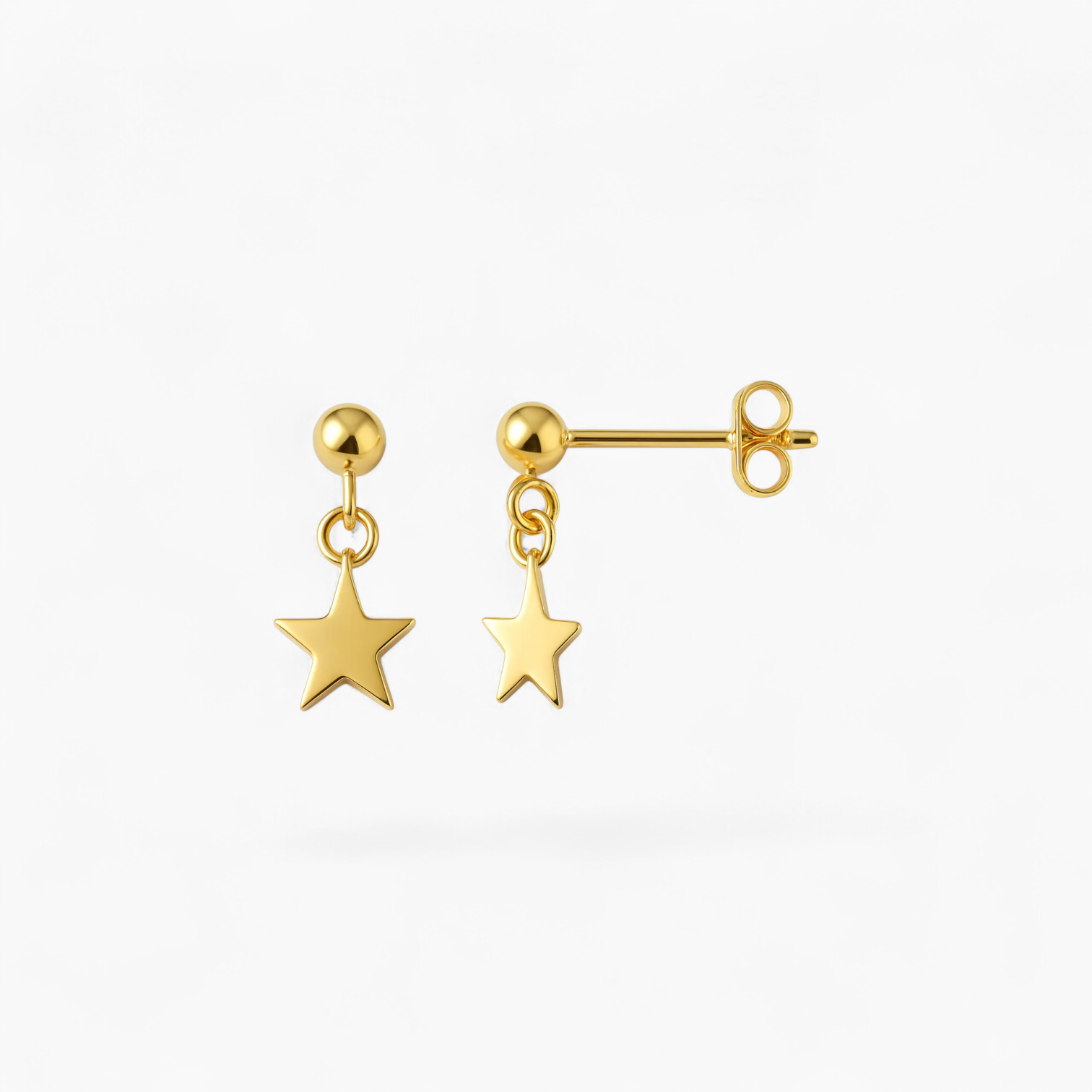 DROP STAR STUD - 14k Gold