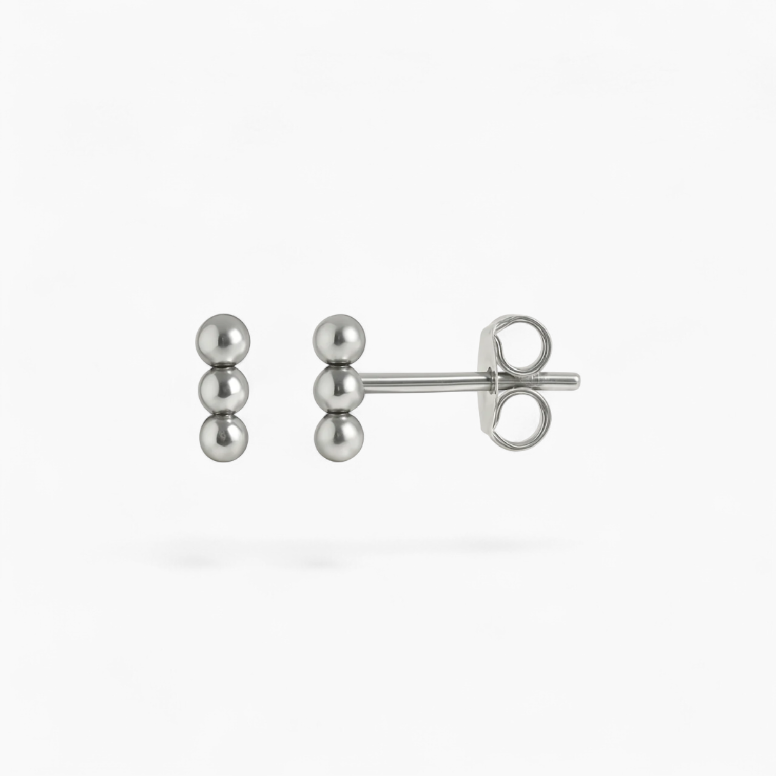 TRIPLE SPHERE STUD - Sterling Silver