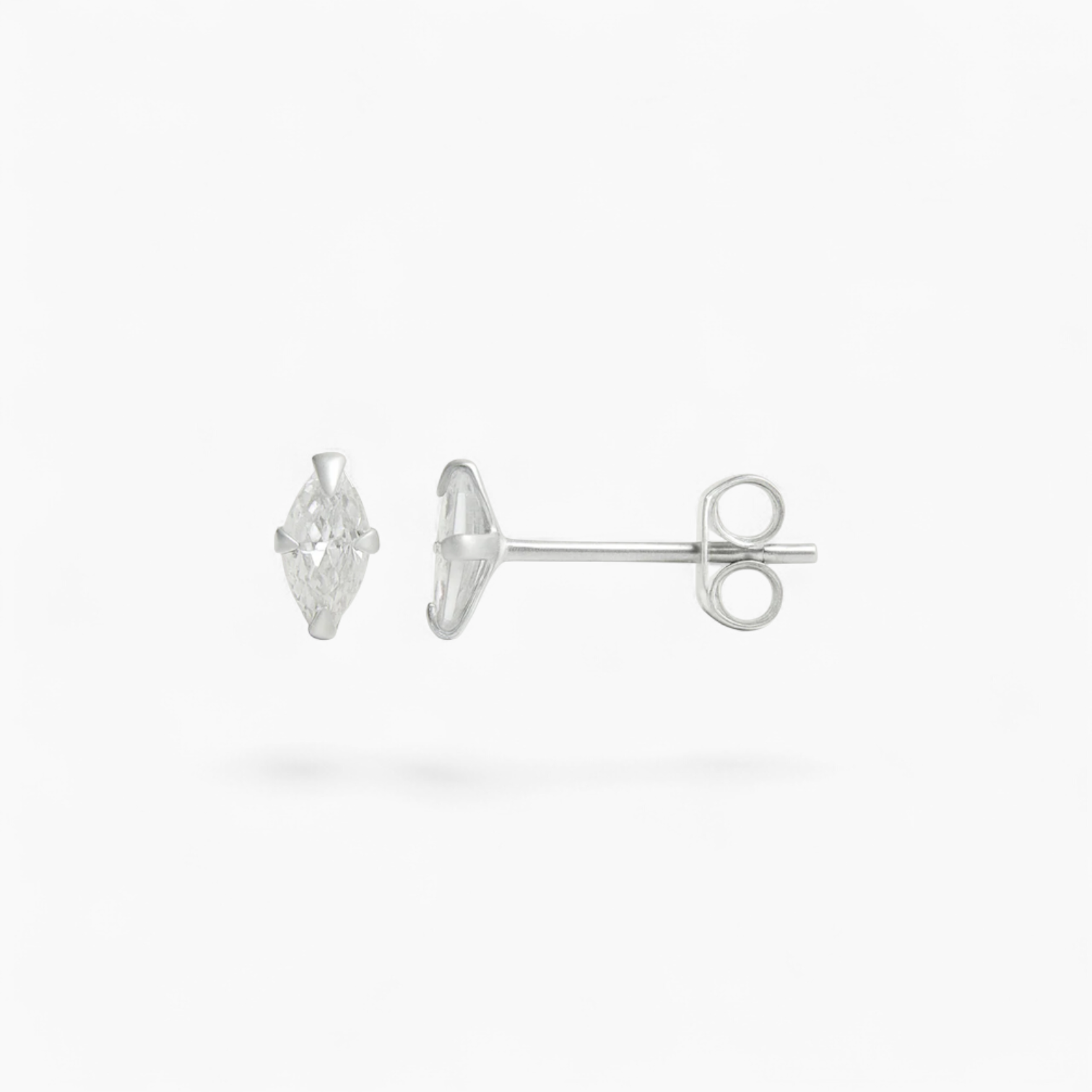 MINI MARQUISE DIAMANTÉ STUD - Sterling Silver