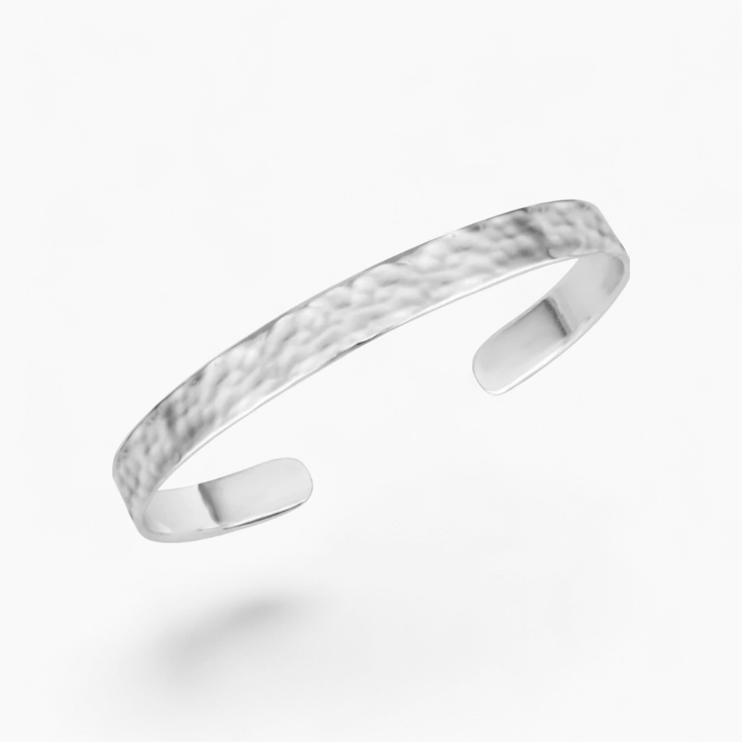 BARCA BANGLE - 8mm Textured Sterling Silver