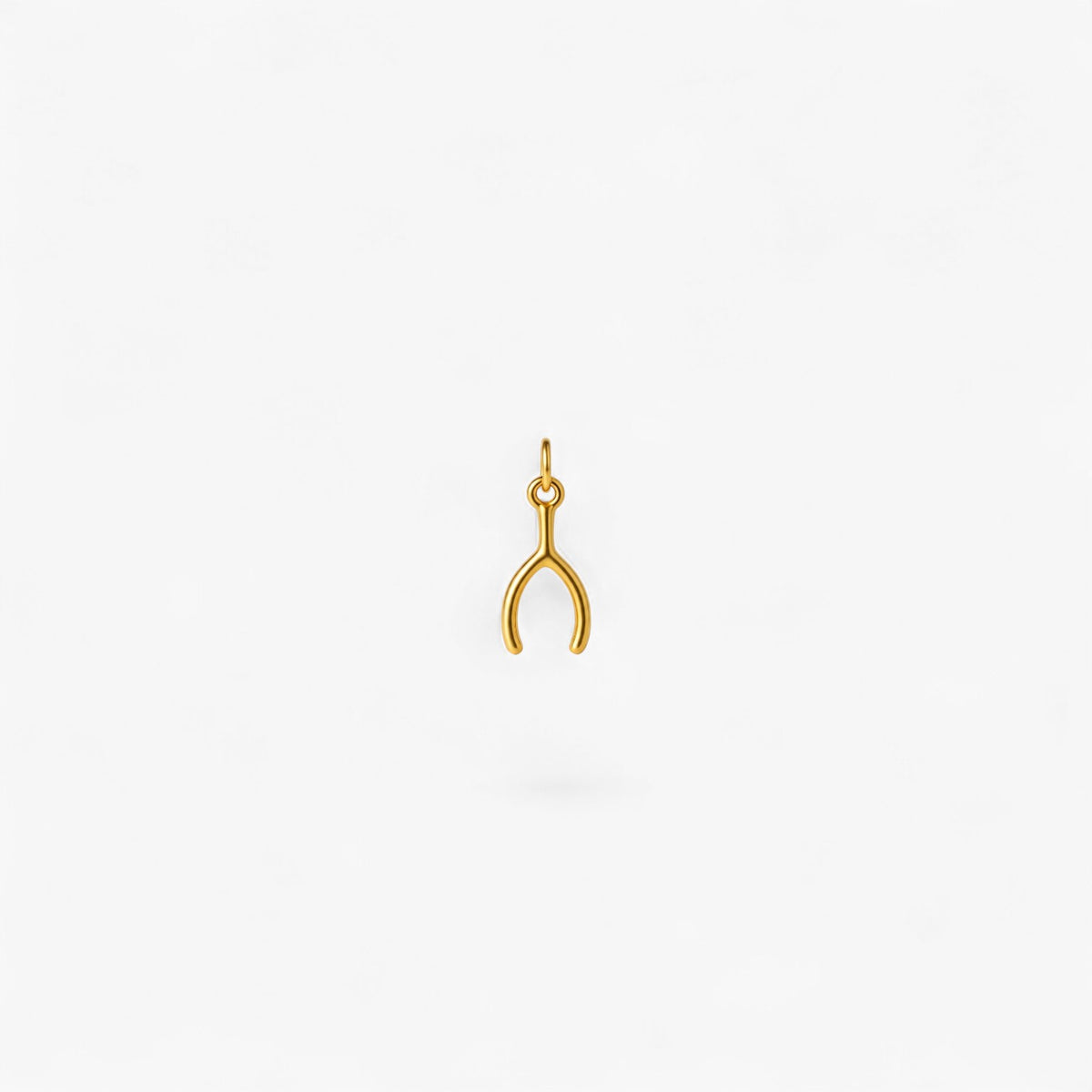 WISH BONE CHARM - 14k Gold