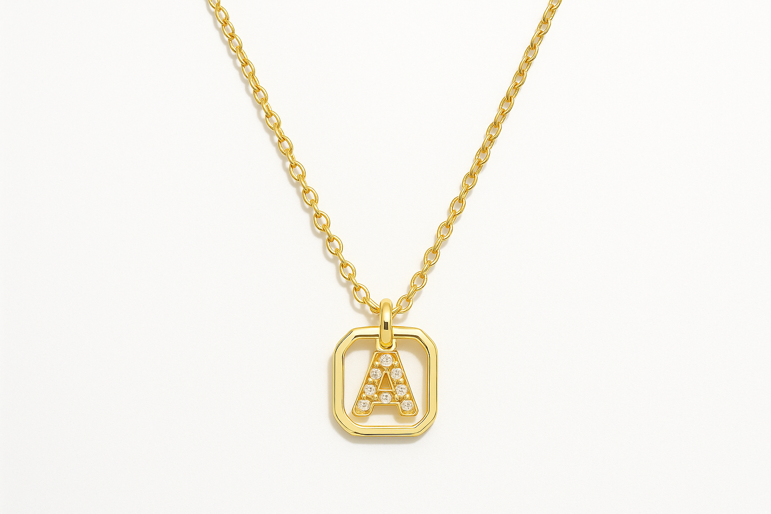Generated Initial Pendant Necklace Image