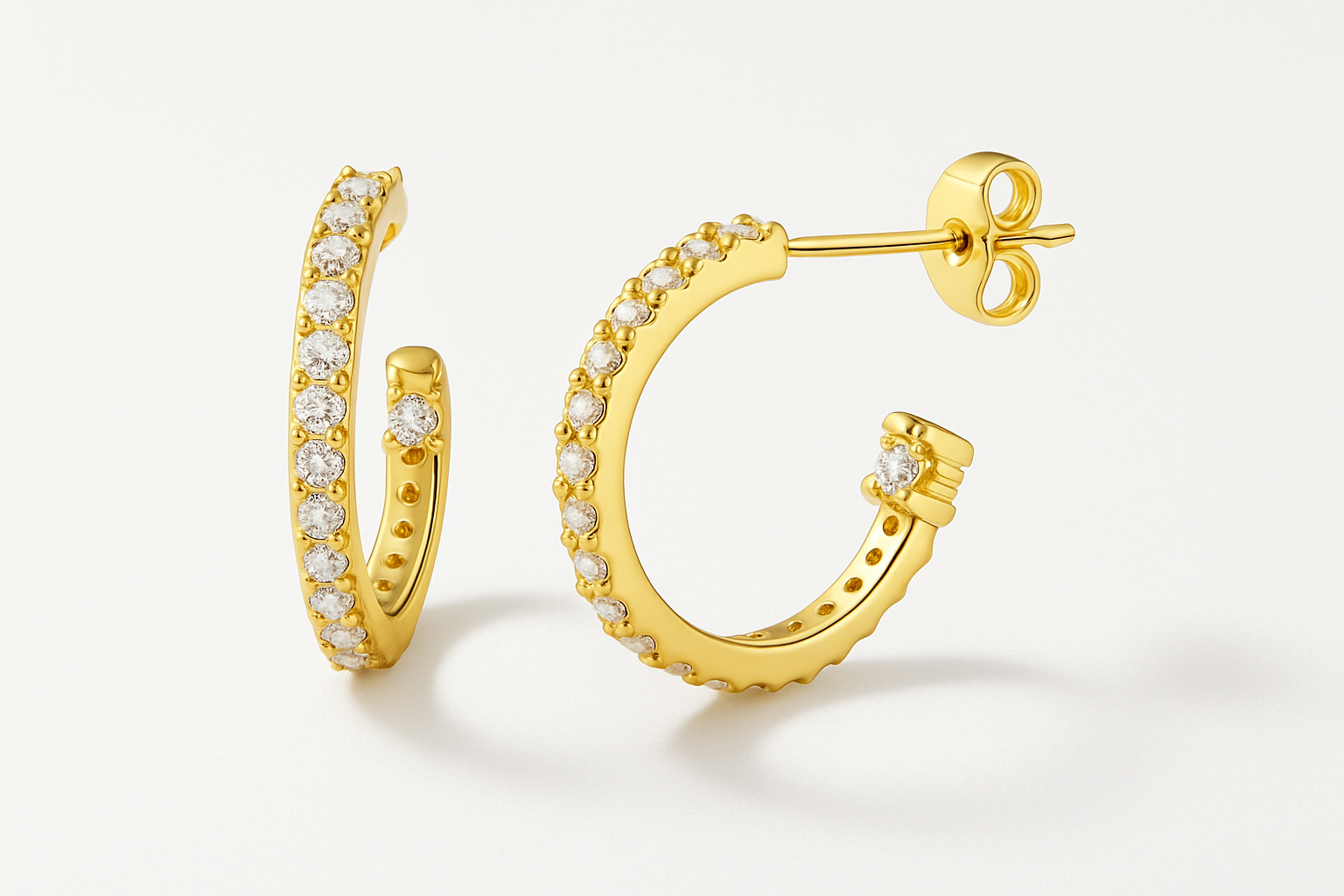 Generated studio image of Milan Huggies in Gold