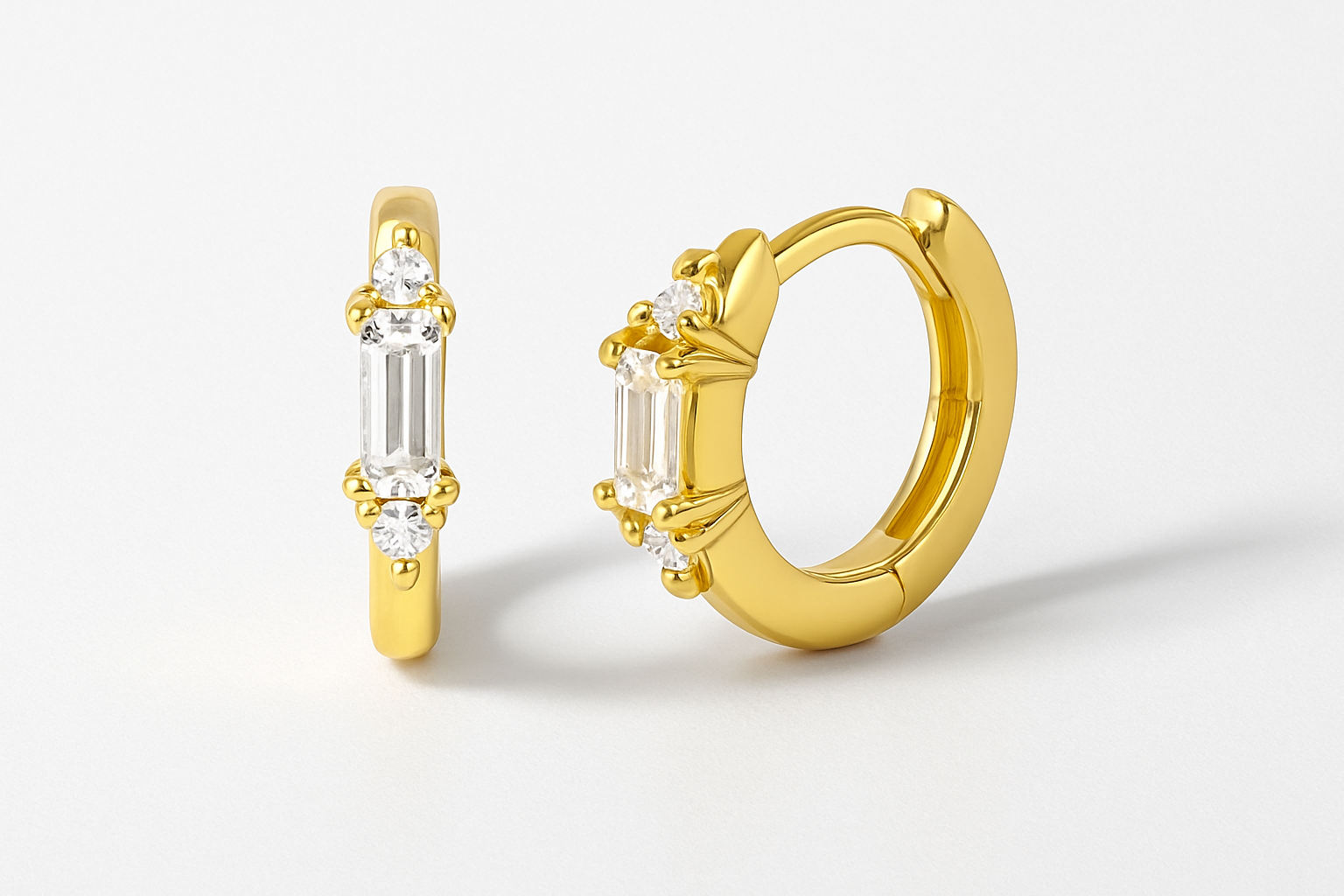 Generated studio image of Tia Huggies in Gold