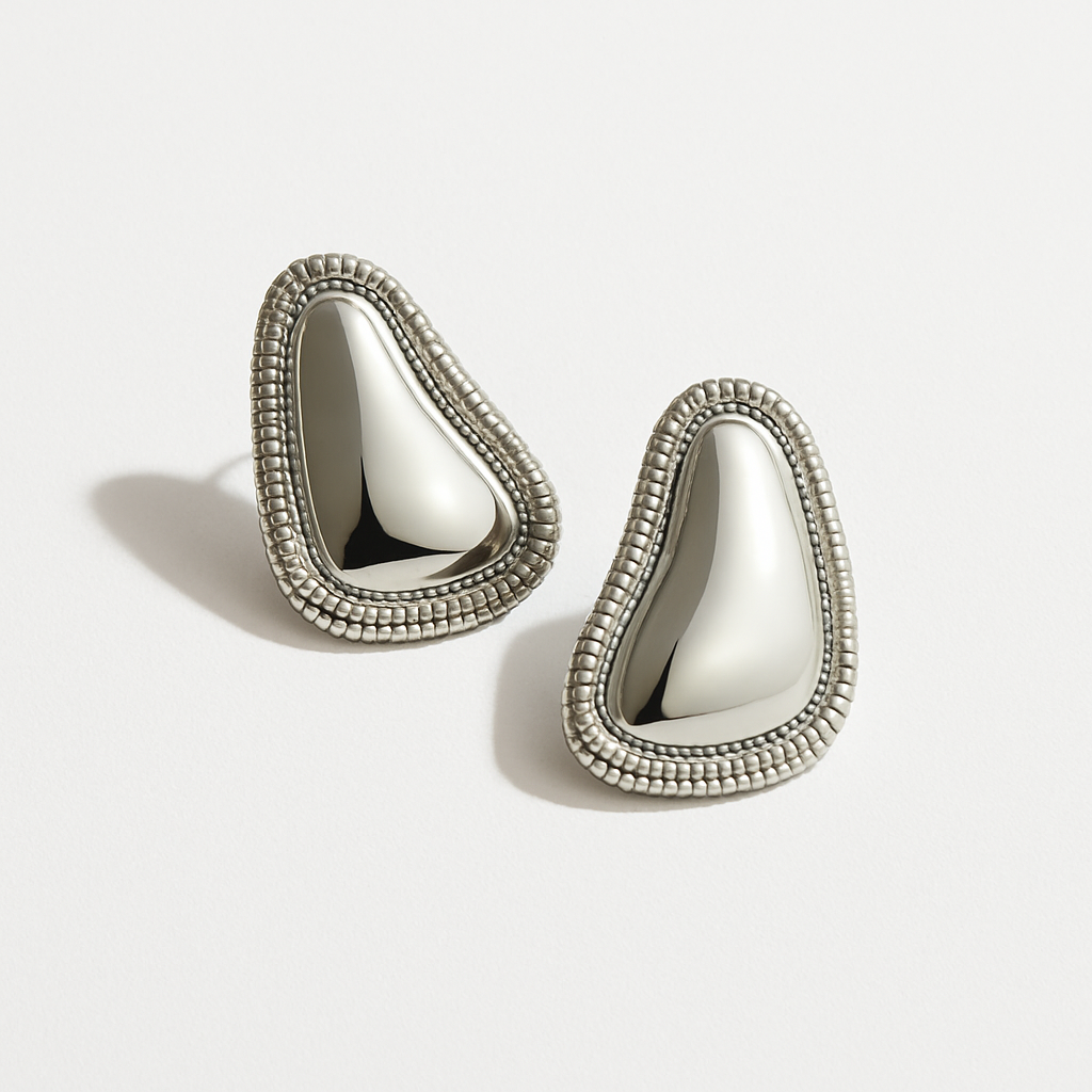 Professional Studio Photo of Maeve Earrings - Silver