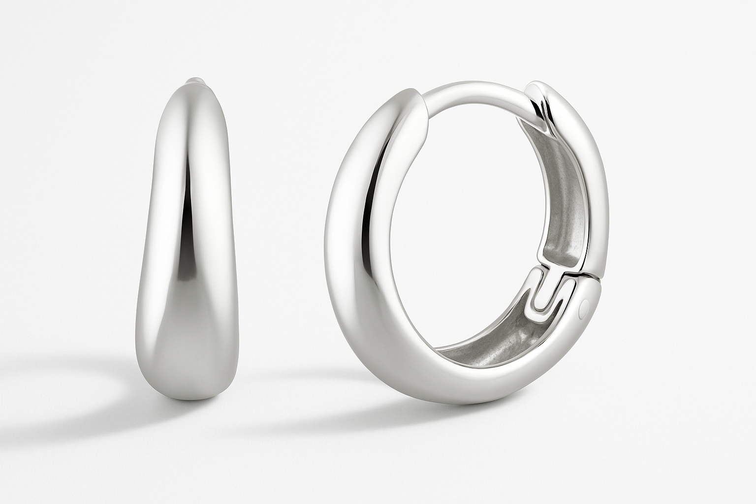 Hazel Huggies Silver - Studio Quality White Background