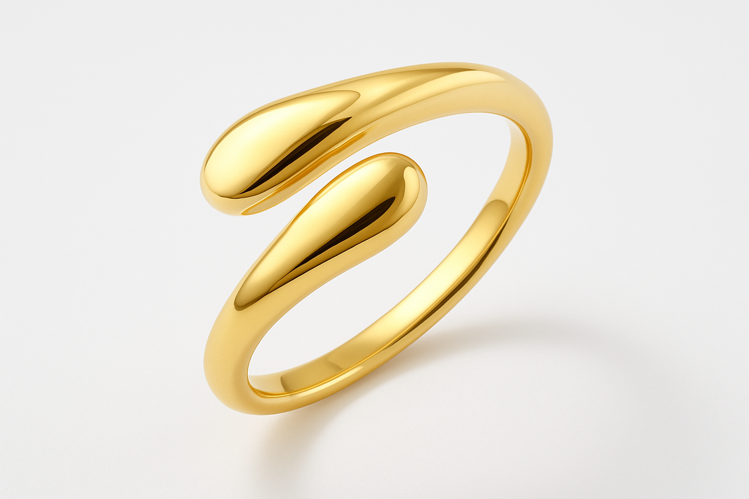 Blake Twist Ring Gold - Studio Quality White Background