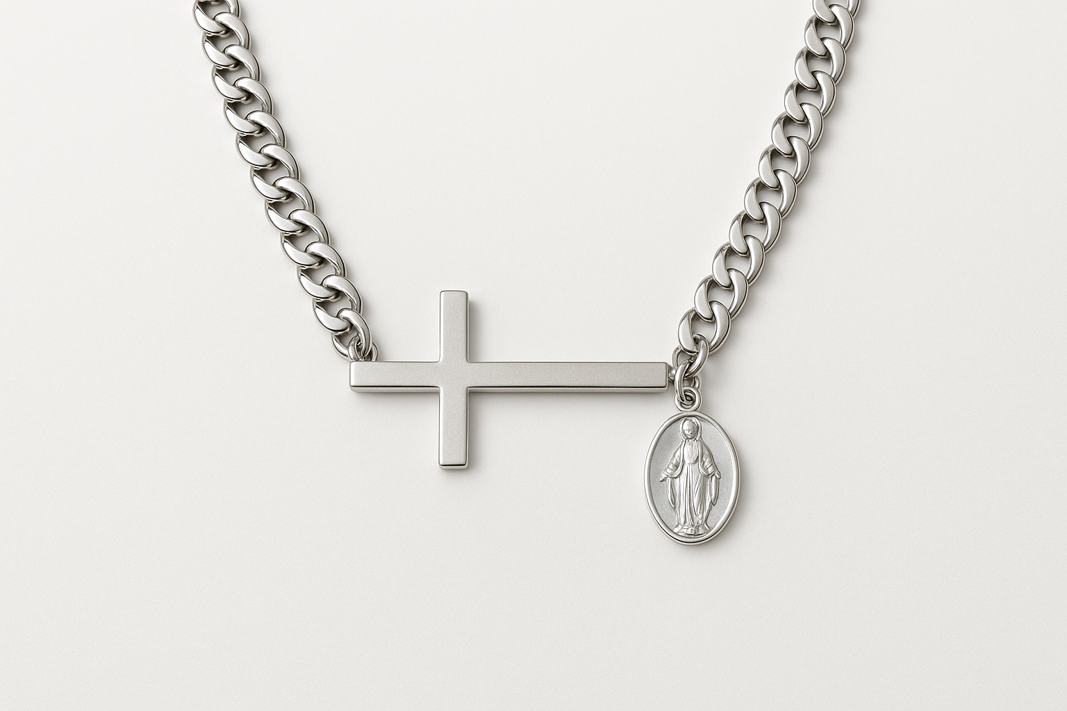 ARAMINTA NECKLACE - Sterling Silver - Exact Proportions