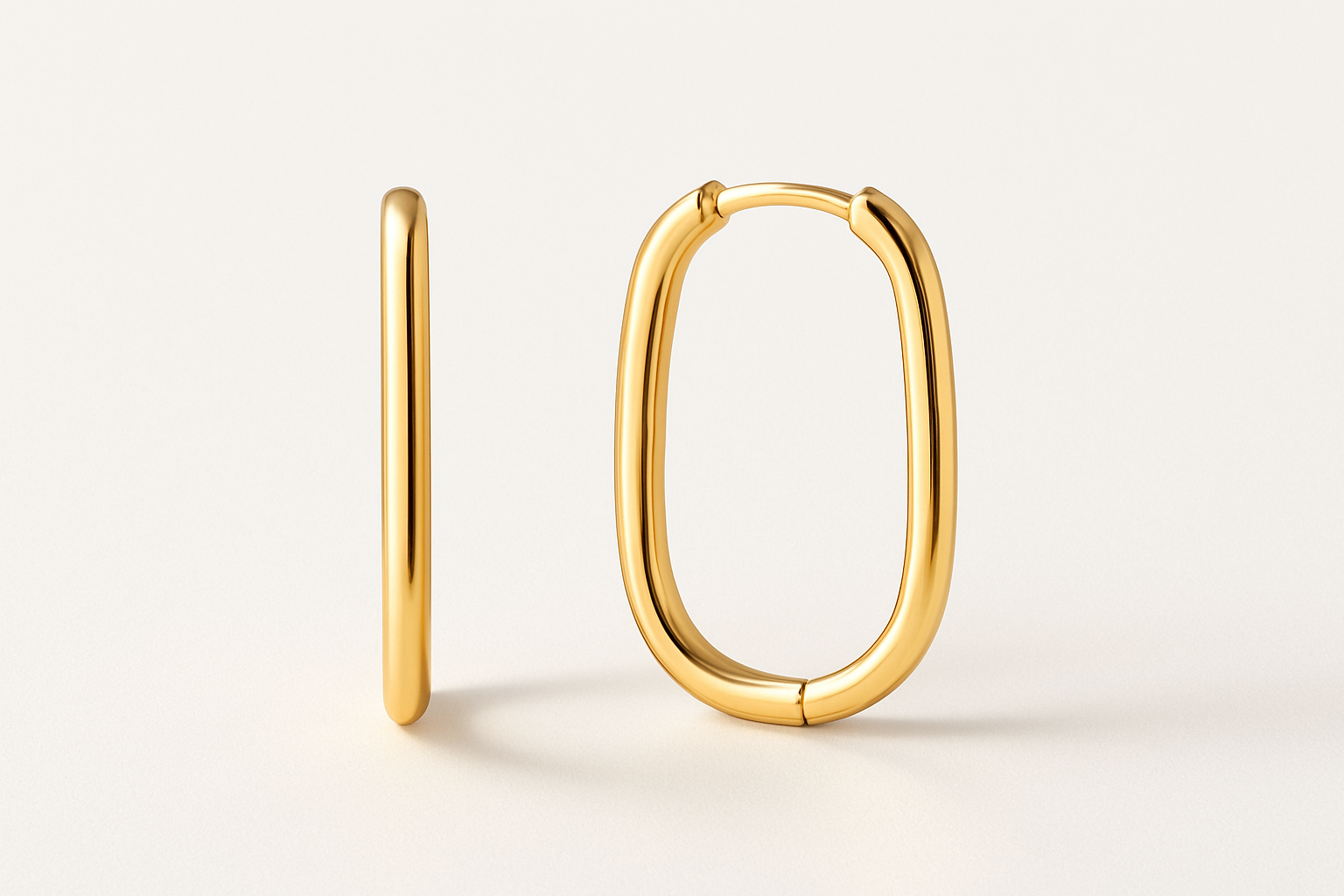 Luella Hoops Gold - Studio Quality White Background