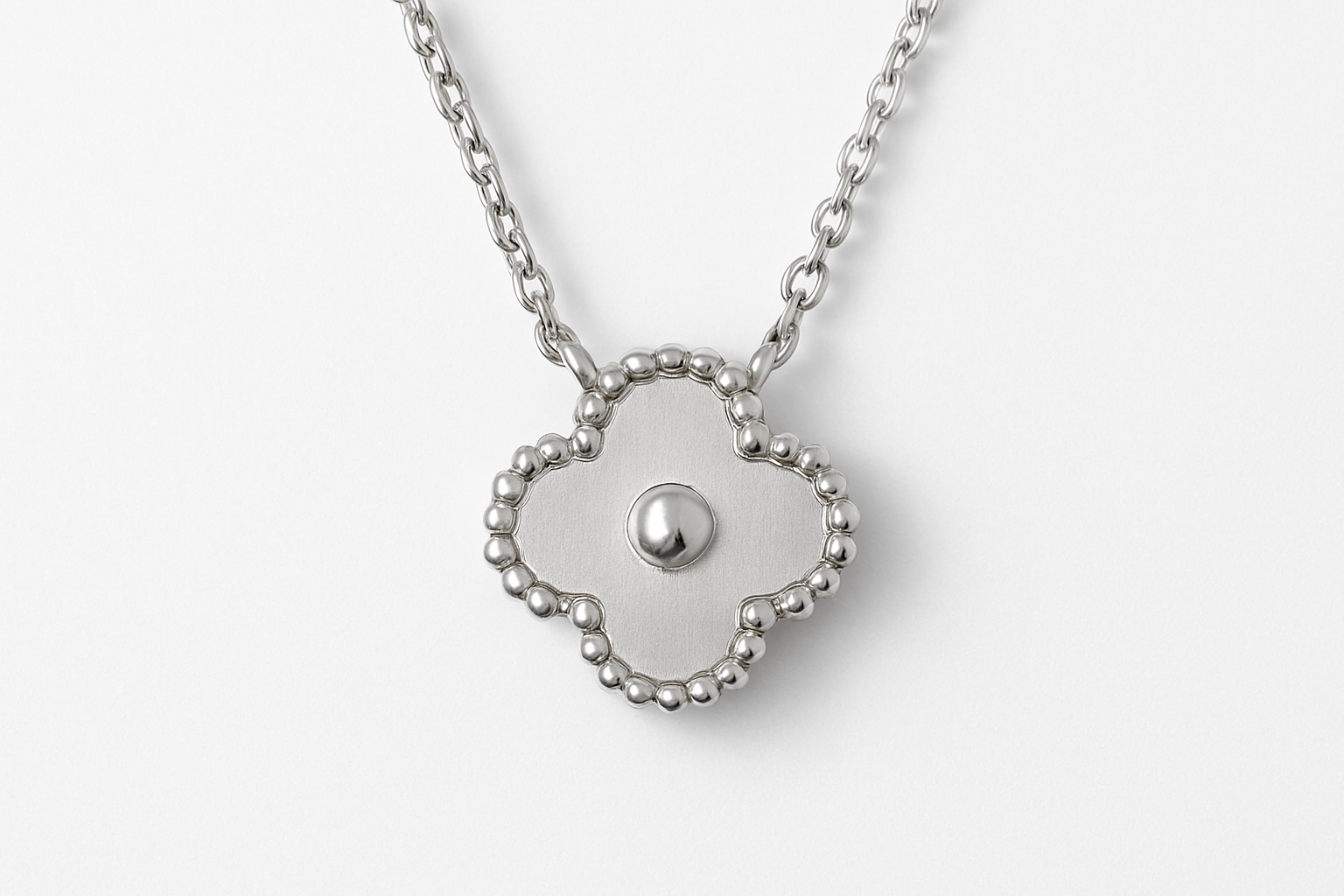 CLOVER CHARM - Sterling Silver - Studio Finish
