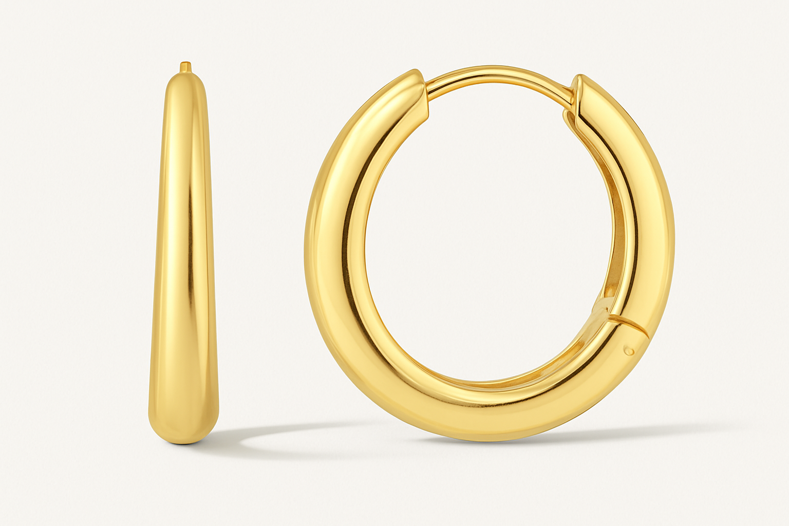 BILLIE HOOPS - 14k Gold - Studio White Backdrop