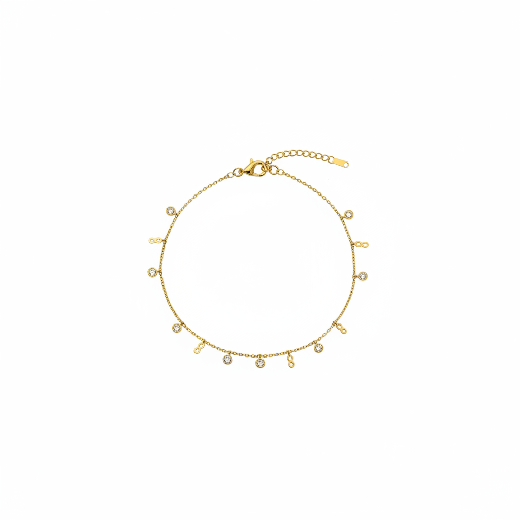 Infinity Charm Bracelet — White Background