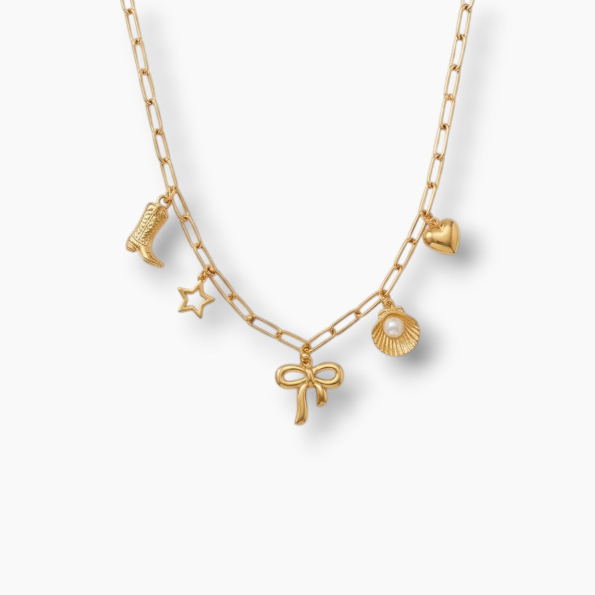NOVELTY CHARM NECKLACE | Gold Hypoallergenic 18k Gold