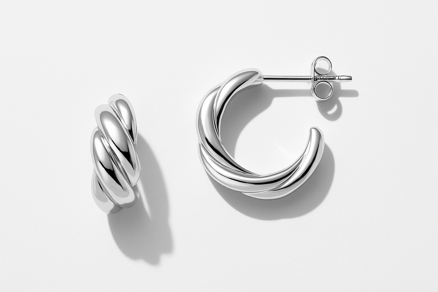 PARIS HOOP - Sterling Silver studio flat lay
