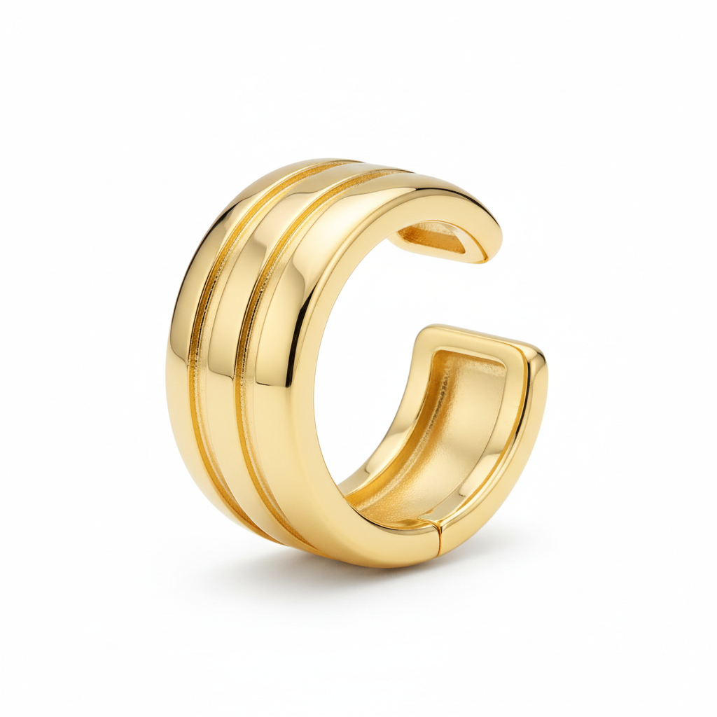 Professional gold ear cuff