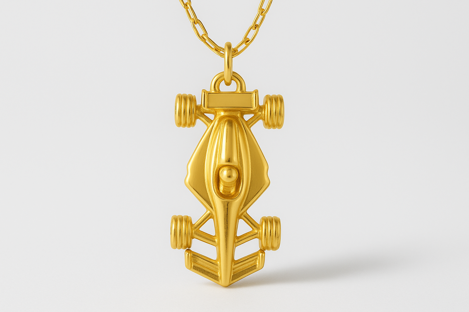 RACE CAR CHARM with white backdrop