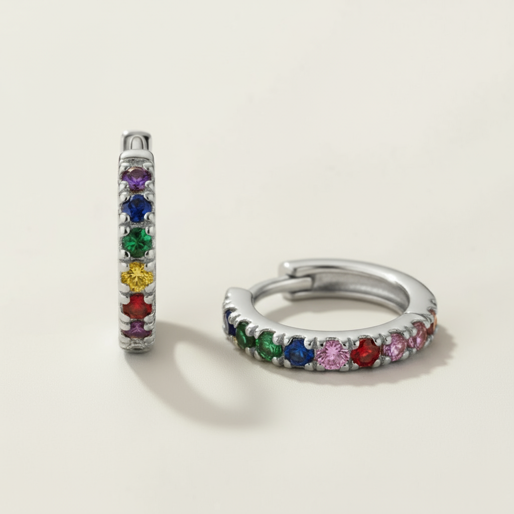 Rainbow Romee Huggies Silver - Neutral Backdrop