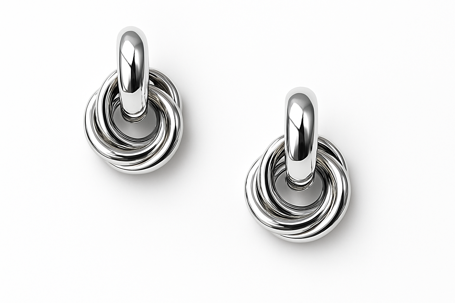 TRINITY STUDS LUVERS - Silver with vibrant silver