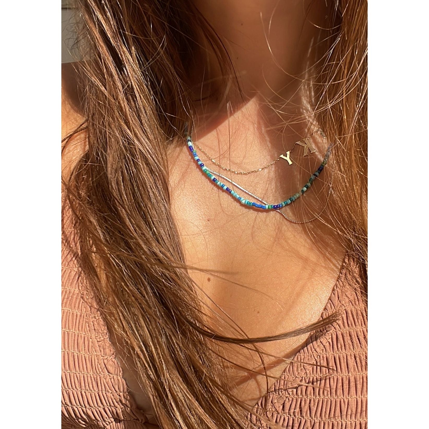 JASMINE NECKLACE - OCEAN BLUE